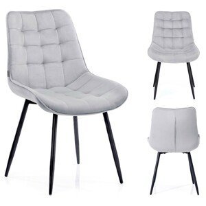 HOMEDE Jídelní židle Algate stříbrná, velikost 43x53x85