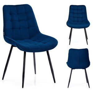 HOMEDE Jídelní židle Algate tmavě modrá, velikost 43x53x85