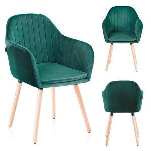 HOMEDE Jídelní židle LACELLE zelená, velikost 44,5x49,5x84