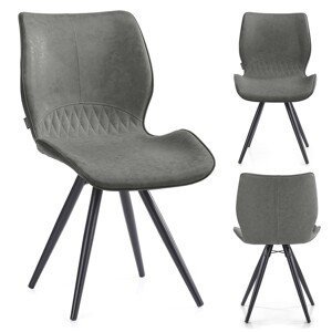 HOMEDE Jídelní židle Horsal šedá, velikost 48,5x69,5x82