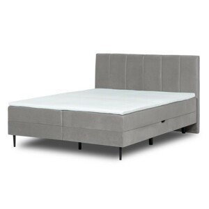 Hector Kontinentální postel ROMA 180x200 cm s úložným prostorem šedý samet