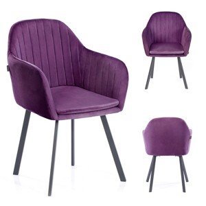 HOMEDE Jídelní židle Trento fialová, velikost 44,5x57x83