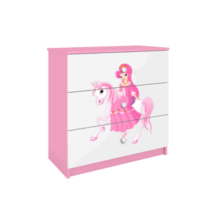Kocot kids Komoda Babydreams 80 cm princezna na koni růžová