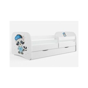 Kocot kids Dětská postel Babydreams mýval bílá, varianta 70x140, bez šuplíků, bez matrace
