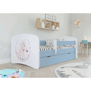 Kocot kids Dětská postel Babydreams kůň modrá, varianta 80x180, bez šuplíků, bez matrace
