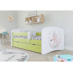 Kocot kids Dětská postel Babydreams kůň zelená, varianta 80x160, bez šuplíků, bez matrace
