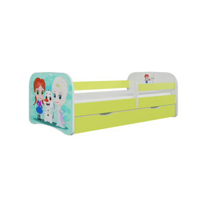 Kocot kids Dětská postel Babydreams Ledové království zelená, varianta 80x160, bez šuplíků, bez matrace