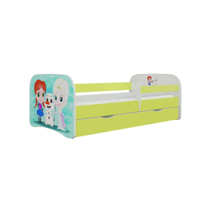 Kocot kids Dětská postel Babydreams Ledové království zelená, varianta 80x160, bez šuplíků, s matrací