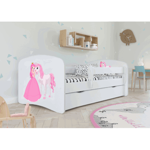 Kocot kids Dětská postel Babydreams princezna a poník bílá, varianta 70x140, bez šuplíků, s matrací