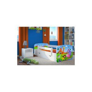 Kocot kids Dětská postel Babydreams safari bílá, varianta 70x140, se šuplíky, bez matrace