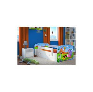 Kocot kids Dětská postel Babydreams safari bílá, varianta 80x180, se šuplíky, bez matrace