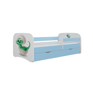Kocot kids Dětská postel Babydreams dinosaurus modrá, varianta 80x180, bez šuplíků, bez matrace