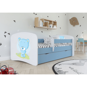 Kocot kids Dětská postel Babydreams medvídek modrá, varianta 80x180, bez šuplíků, bez matrace