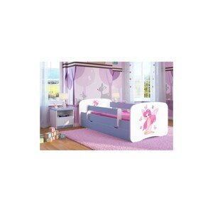 Kocot kids Dětská postel Babydreams víla s motýlky modrá, varianta 80x160, bez šuplíků, s matrací