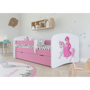 Kocot kids Dětská postel Babydreams princezna na koni růžová, varianta 80x180, bez šuplíků, bez matrace