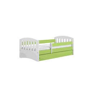 Kocot kids Dětská postel Classic I zelená, varianta 80x160, se šuplíky, s matrací