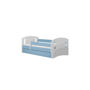 Kocot kids Dětská postel Classic II modrá, varianta 80x160, se šuplíky, s matrací