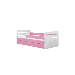 Kocot kids Dětská postel Tomi růžová, varianta 80x180, se šuplíky, s matrací