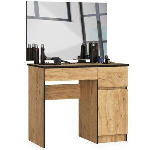 Ak furniture Kosmetický stolek se zrcadlem P-2/SL I dub craft pravý