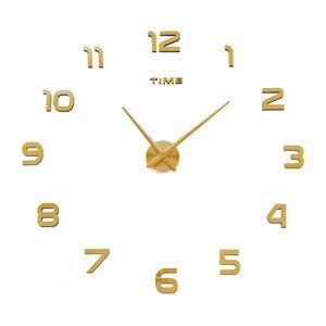 TZB Nástěnné hodiny DIY NEPRI 65 - 130 cm - zlaté 3D