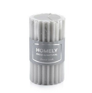 Mondex Střední svíčka Homely 14 cm šedá