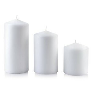Mondex Střední svíčka Classic Candles 14 cm bílá