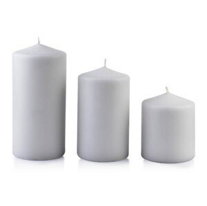 Mondex Střední svíčka Classic Candles 1č cm šedá