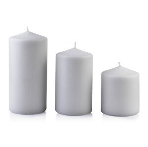 Mondex Vysoká svíčka Classic Candles 18 cm šedá