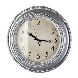 Mondex Nástěnné hodiny OKRA 50 cm stříbrné