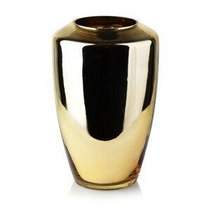 Mondex Skleněná váza Serenite 28 cm zlatá