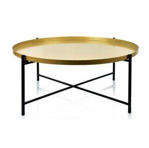 Mondex Kulatý konferenční stolek LUCAS zlatý