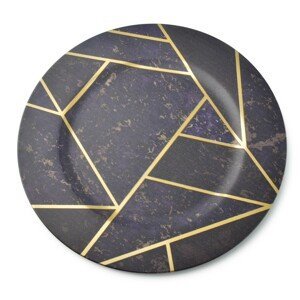 Mondex Dekorativní podtalíř Blanche XXI 33 cm černý/zlatý