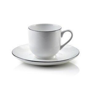 Affekdesign Porcelánový hrníček na espresso SIMPLE s podšálkem 120 ml bílý