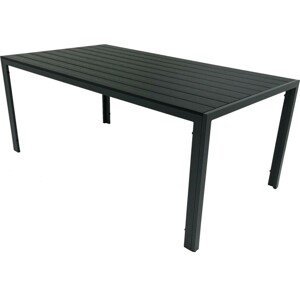 Kontrast Zahradní kovový stůl ALLEN 205 x 90 x 74 cm šedý/černý