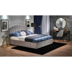 HALMAR Čalouněná postel GABRIELLA 160x200 světle šedá