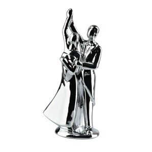 Mondex Keramický pár v taneční póze MIA stříbrný