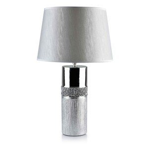 Mondex Stolní lampa LUNA SHINE h56x11cm bílostříbrná