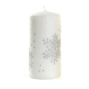 Mondex Malá svíčka Flake 10 cm bílá