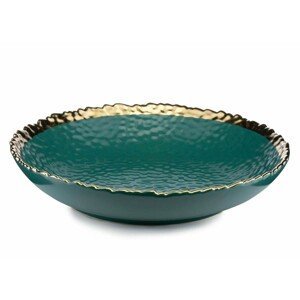 DekorStyle Hluboký keramicky talíř Kati 26 cm zelený