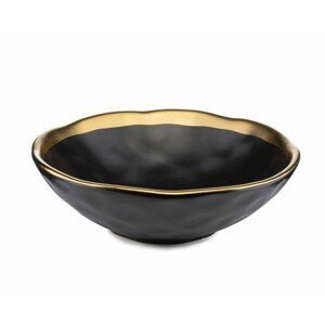 DekorStyle Hluboký keramický talíř Lissa 20 cm černý