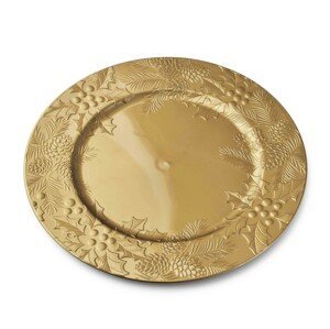Mondex Dekorativní podtalíř Blanche Festive II 33 cm zlatý