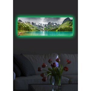 Wallity Obraz s LED osvětlením JEZERO V HORÁCH 5 30 x 90 cm