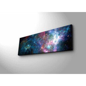 Wallity Obraz s LED osvětlením NOČNÍ GALAXIE 30 x 90 cm