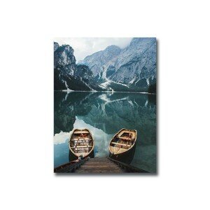 Wallity Obraz LAKE BOATS 30 x 40 cm