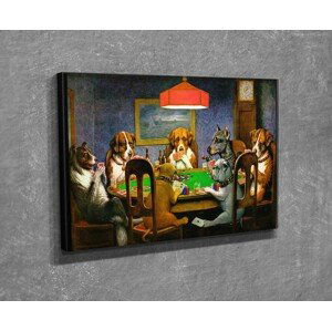 Wallity Reprodukce obrazu Poker Game 30x40 cm vícebarevná