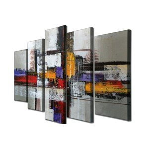 Wallity Vícedílný obraz Abstraktos 105 x 70 cm vícebarevný