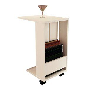 Kalune Design Odkládací stolek Sah bílý