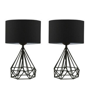 Opviq Dvě stolní lampy Loure černé