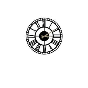 Wallity Dekorativní nástěnné hodiny Roman 50 cm černé