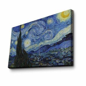 Wallity Obraz HVĚZDNÁ NOC od V. V. GOGHA 45x70 cm modrý